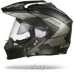 Nolan N70-2 X Grandes Alpes 21 Black Grey Modular Adventure Motorcycle Helmet