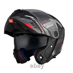 Nouveau casque modulaire de moto avant à visière relevable New MT Atom 2 conforme à la norme ECE 22.06 2024