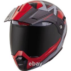 Red/grey/black Sz S Scorpion Exo Exo-at950 Tuscon Casque Modulaire Dual Sport