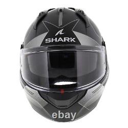 Shark EVO-GT, Casque modulaire moto Tekline Matt Black Silver
