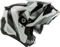 Sommet D'odyssey Fly Racing Casque Modulaire Full-face Noir/blanc/grey Petit