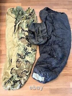 Système de sommeil USGI Woodland IMSS 4 pièces Sac de couchage militaire en condition VG ECW