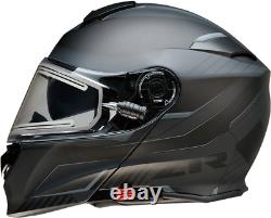 Z1R 0120-0676 Casque à bouclier électrique modulaire Solaris Scythe en noir/gris, taille L